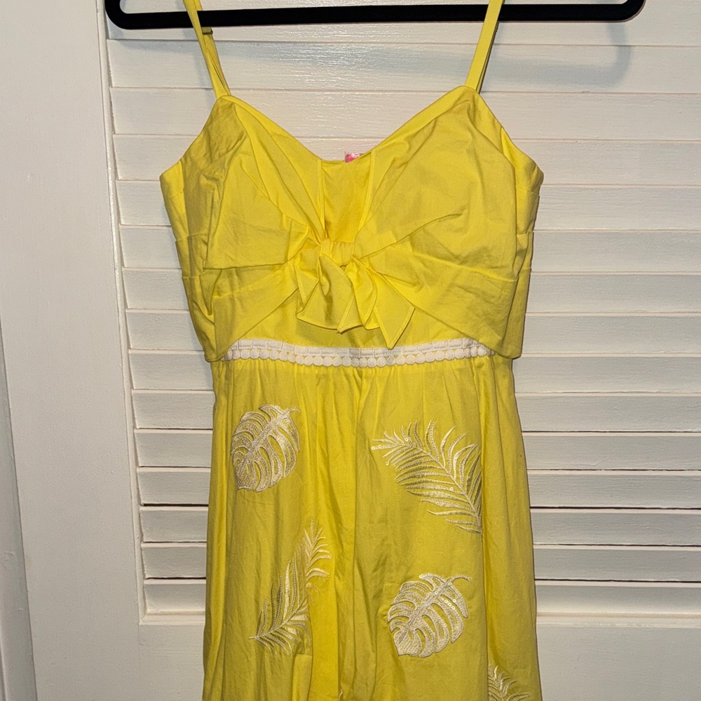 Lilly Pulitzer Yellow Dress with White Accents - Picture 4 of 4